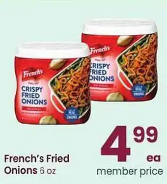 Safeway French's fried onions offer