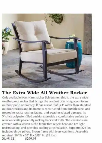 Hammacher Schlemmer The extra wide all weather rocker offer