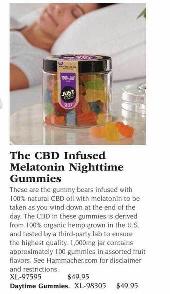 Hammacher Schlemmer The cbd infused melatonin nighttime gummies offer