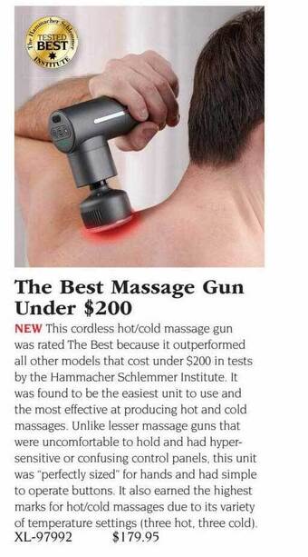 Hammacher Schlemmer The best massage gun under offer