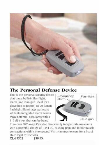 Hammacher Schlemmer The personal defense device offer