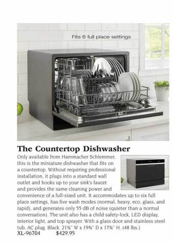 Hammacher Schlemmer The countertop dishwasher offer
