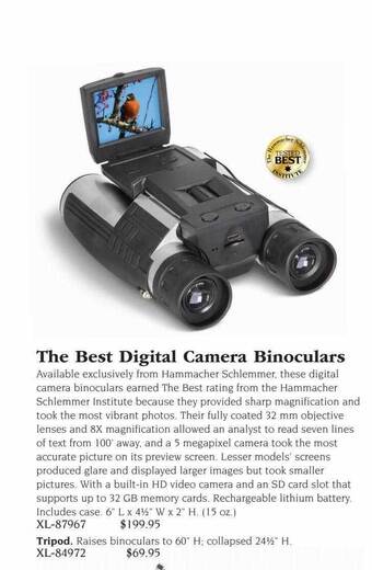 Hammacher Schlemmer The best digital camera binoculars offer