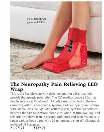 Hammacher Schlemmer The neuropathy pain relieving led wrap offer