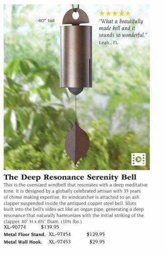 Hammacher Schlemmer The deep resonance serenity bell offer