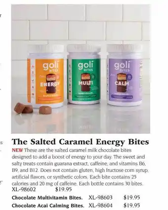 Hammacher Schlemmer The salted caramel energy bites offer