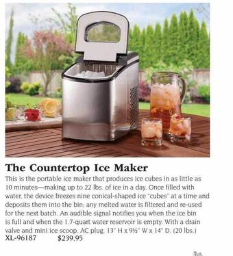 Hammacher Schlemmer The countertop ice maker offer