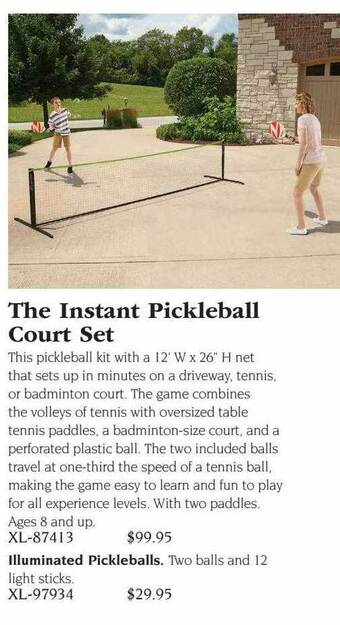 Hammacher Schlemmer The instant pickleball court set offer