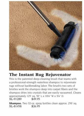 Hammacher Schlemmer The instant rug rejuvenator offer