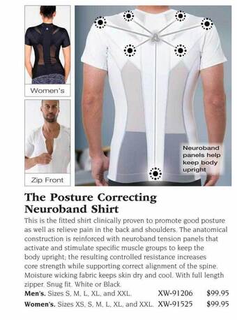 Hammacher Schlemmer The posture correcting neuroband shirt offer