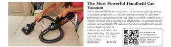 Hammacher Schlemmer The most powerful handheld car vacuum offer