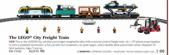 Hammacher Schlemmer The lego city freight train offer