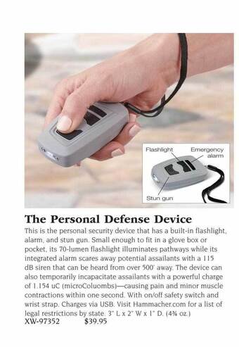 Hammacher Schlemmer The personal defense device offer