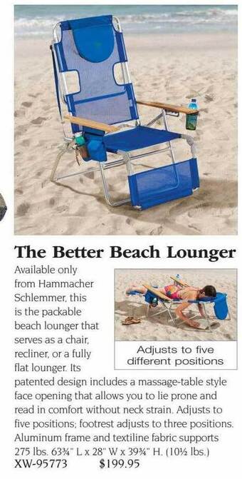 Hammacher Schlemmer The better beach lounger offer
