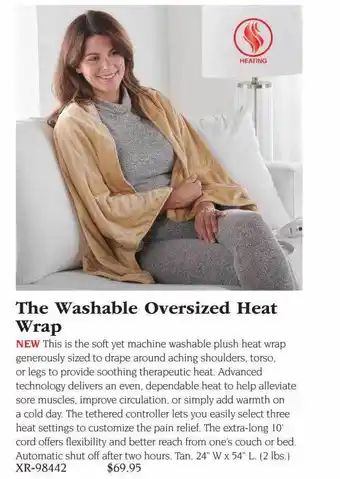 Hammacher Schlemmer The washable oversized heat wrap offer