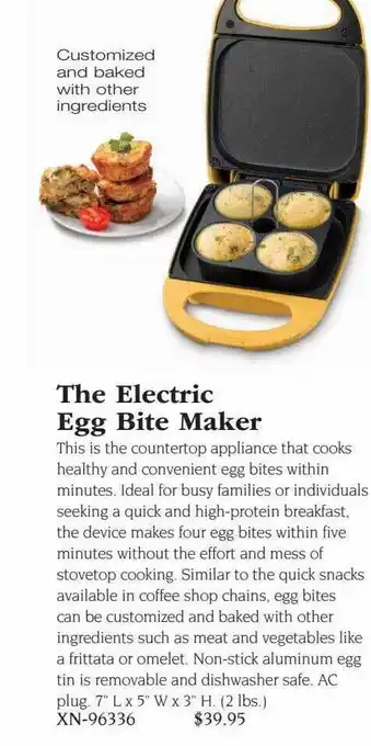 Hammacher Schlemmer The electric egg bite maker offer
