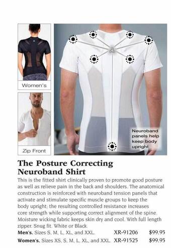 Hammacher Schlemmer The posture correcting neuroband shirt offer