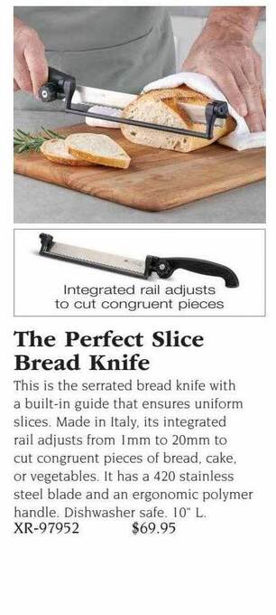 Hammacher Schlemmer The perfect slice bread knife offer