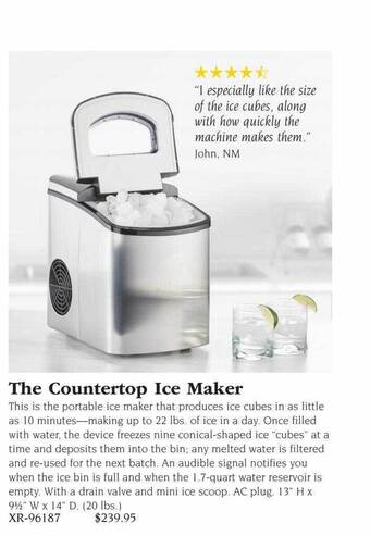 Hammacher Schlemmer The countertop ice maker offer