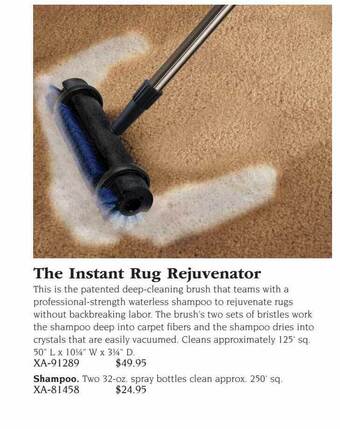 Hammacher Schlemmer The instant rug rejuvenator offer