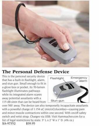 Hammacher Schlemmer The personal defense device offer