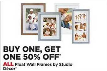 Michaels Float wall frames by studio décor offer