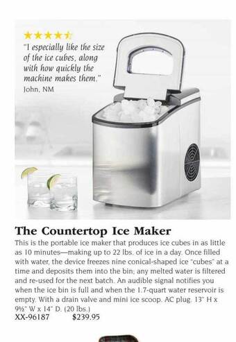 Hammacher Schlemmer The countertop ice maker offer