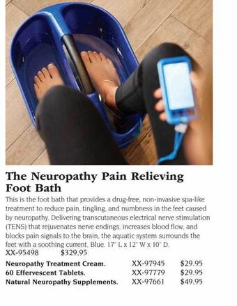 Hammacher Schlemmer The neuropathy pain relieving foot bath offer