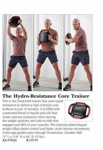 Hammacher Schlemmer The hydro-resistance core trainer offer
