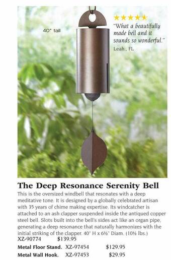Hammacher Schlemmer The deep resonance serenity bell offer
