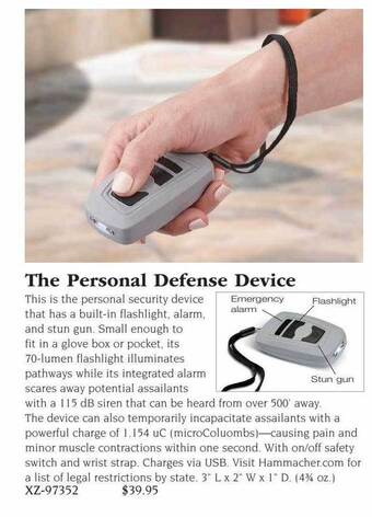 Hammacher Schlemmer The personal defense device offer