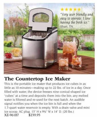 Hammacher Schlemmer The countertop ice maker offer