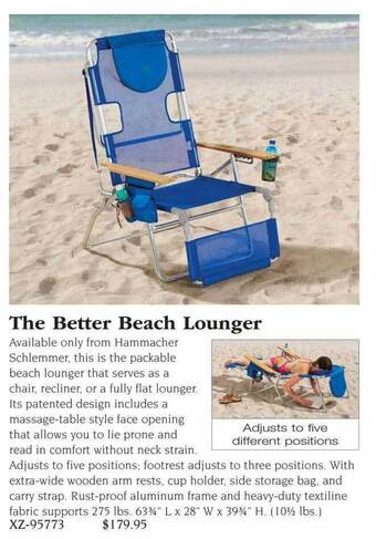 Hammacher Schlemmer The better beach lounger offer