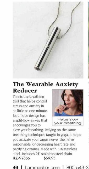 Hammacher Schlemmer The wearable anxiety reducer offer