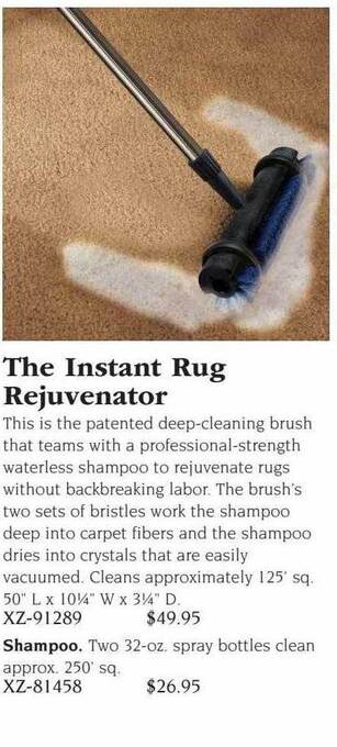 Hammacher Schlemmer The instant rug rejuvenator offer