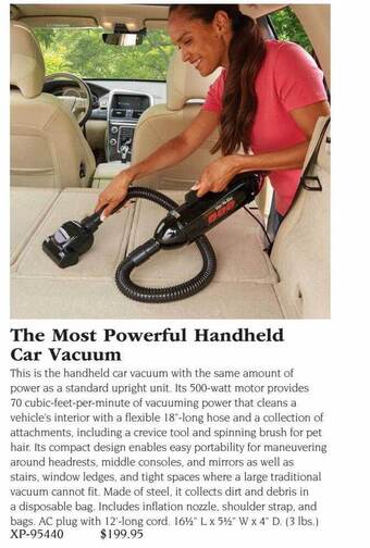 Hammacher Schlemmer The most powerful handheld car vacuum offer