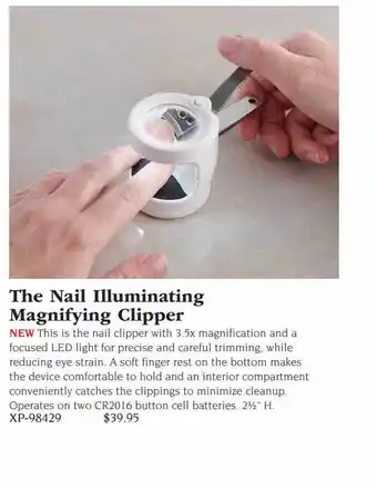 The nail illuminating magnifying clipper
