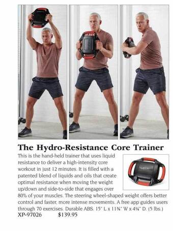 Hammacher Schlemmer The hydro-resistance core trainer offer