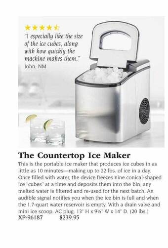 Hammacher Schlemmer The countertop ice maker offer