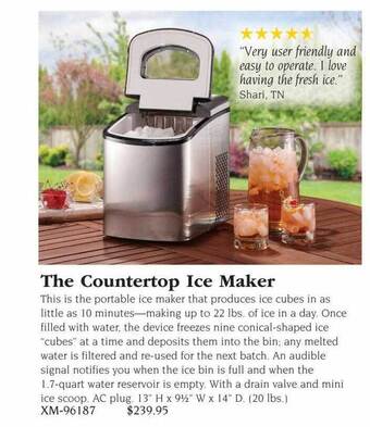 Hammacher Schlemmer The countertop ice maker offer
