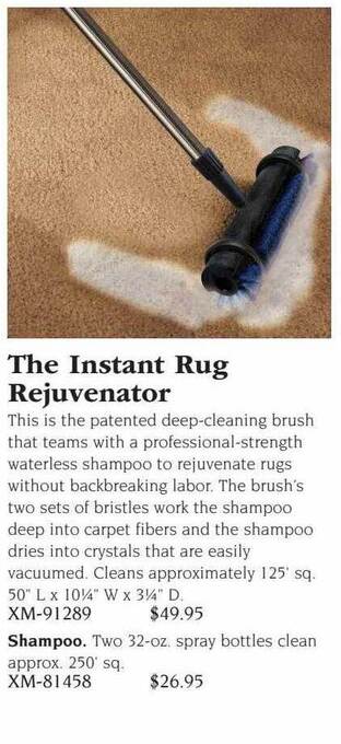 Hammacher Schlemmer The instant rug rejuvenator offer