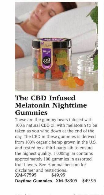 Hammacher Schlemmer The cbd infused melatonin nighttime gummies offer