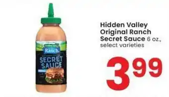Albertsons Hidden valley original ranch secret sauce offer
