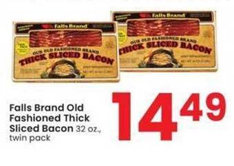 Albertsons Falls brand old fashioned thick sliced bacon offer