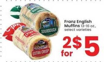Albertsons Franz english muffins offer