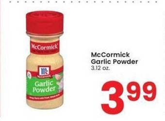 Albertsons Mccormick garlic powder offer