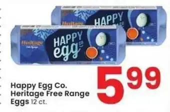 Albertsons Happy egg co. heritage free range eggs offer
