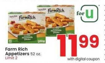 Albertsons Farm rich appetizers offer