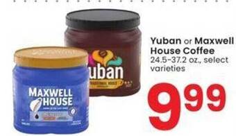 Albertsons Yuban or maxwell house coffee offer