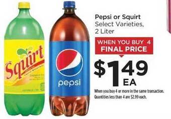 Food 4 Less Pepsi or squirt offer